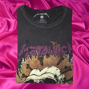 metallica distressed vintage band tee